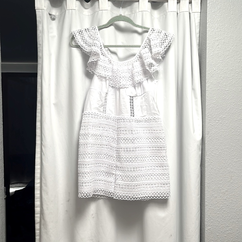 Charo Ruiz Ibiza off shoulder romper white lace